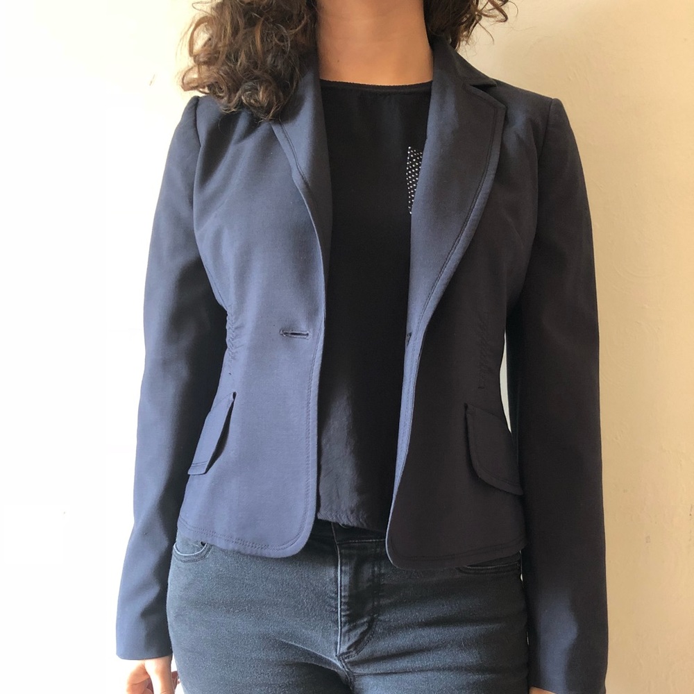 Petite Blazer Suit Jacket with Waist Definition 2P